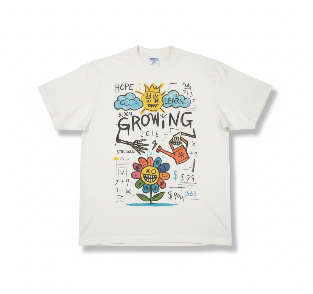 GROWiNG HAND-DRAWN T-SHiRT